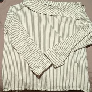 Michael stars one shoulder striped shirt